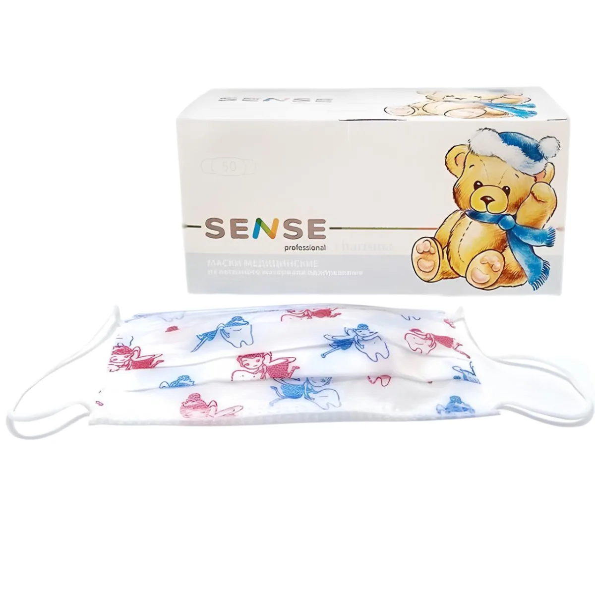 Маски Sense Premium рисунок Феи гипоаллергенные (50 шт)