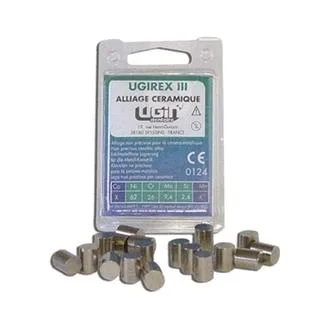 Сплав Ugirex III (1кг=2 упаковки по 500г) д/керамики, Ni(62%), Cr(26%), Mo(9.4%), Франция