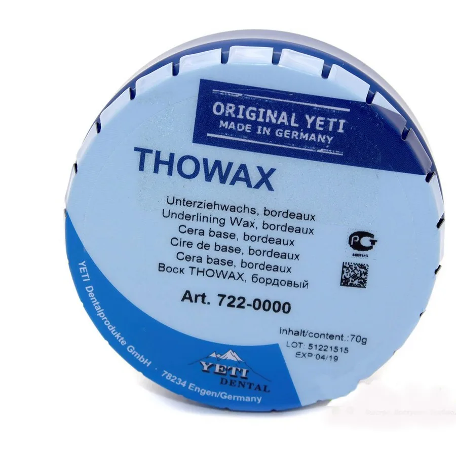 Воск моделировочный Thowax, коричневый, жестяная банка 70 г