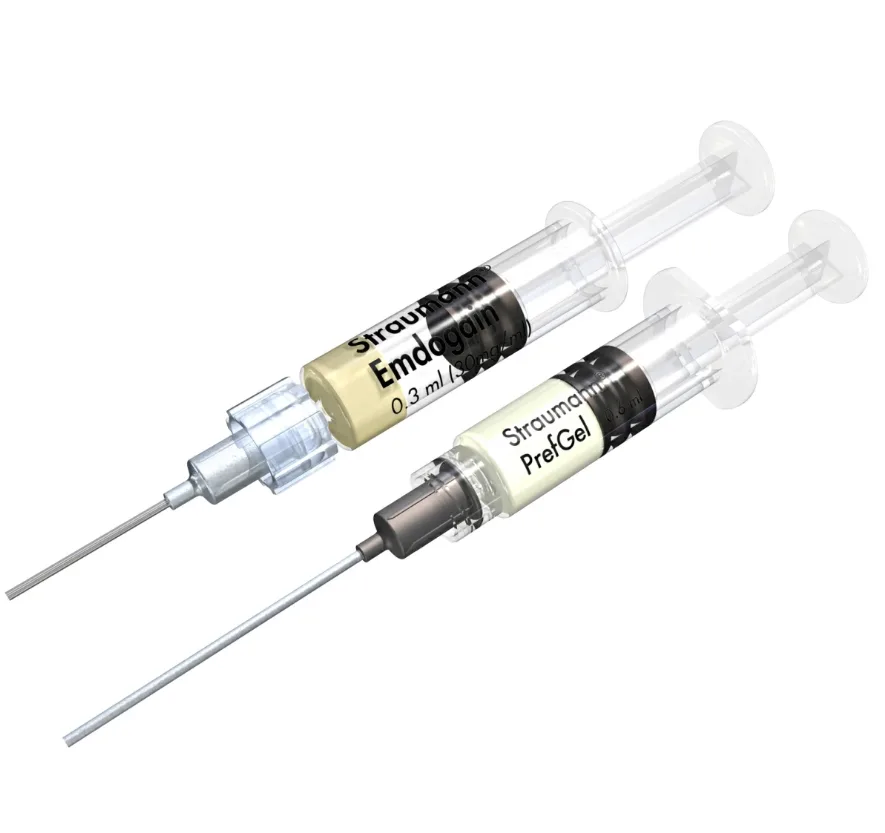 Straumann Emdogain, PrefGel мультиупаковка: Emdogain 3 х 0,3 мл (30 мг/мл), PrefGel 3 х 0,6 мл (24% EDTA)
