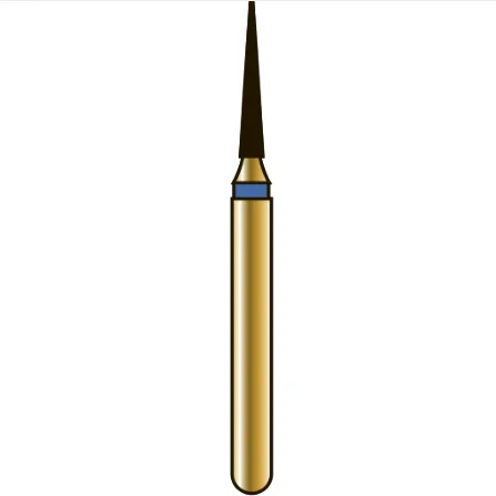 G852 игловидный (пика), длина 6 мм, ISO 010, хвостовик FG ISO 314, зернистость 105, синее кольцо (5 шт.), Diatech - бор алмазный