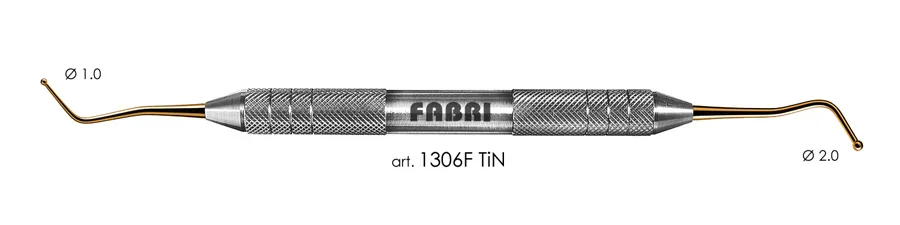 Доукладчик (барнишер) 1306F TiN, ручка d 10 мм, Fabri, покрытие нитрид титана