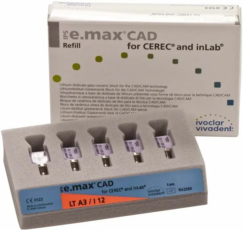 Блоки IPS e.max CAD for CEREC/inLab LT A2 i12 5 шт.
