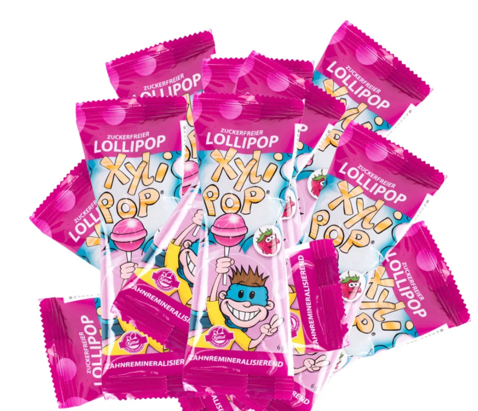 XyliPOP - леденец со 100% ксилитом, клубника, 25 шт. (по 6 г)