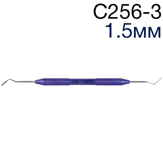 Гладилка C256-3, дистально-медиальная каплевидная, изгиб 40гр, 1,5 мм, ЭМИ