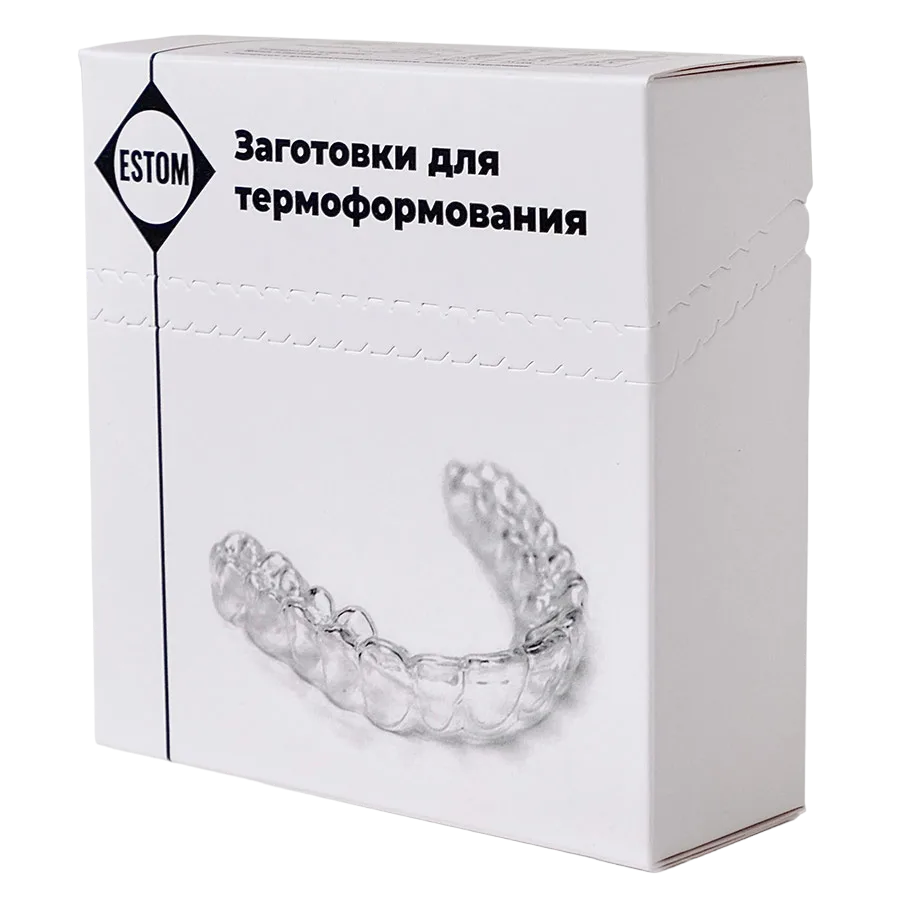 Estom пластины для капп и элайнеров 1,0 мм, круглые, 30 шт.