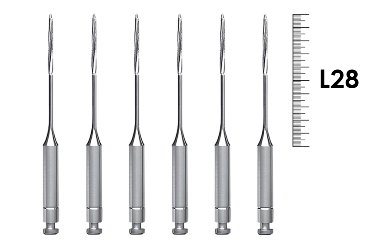 Gates RA 28мм №1 (6 шт), Dentsply Sirona - дрильборы, расширитель устьев корневых каналов, машинный