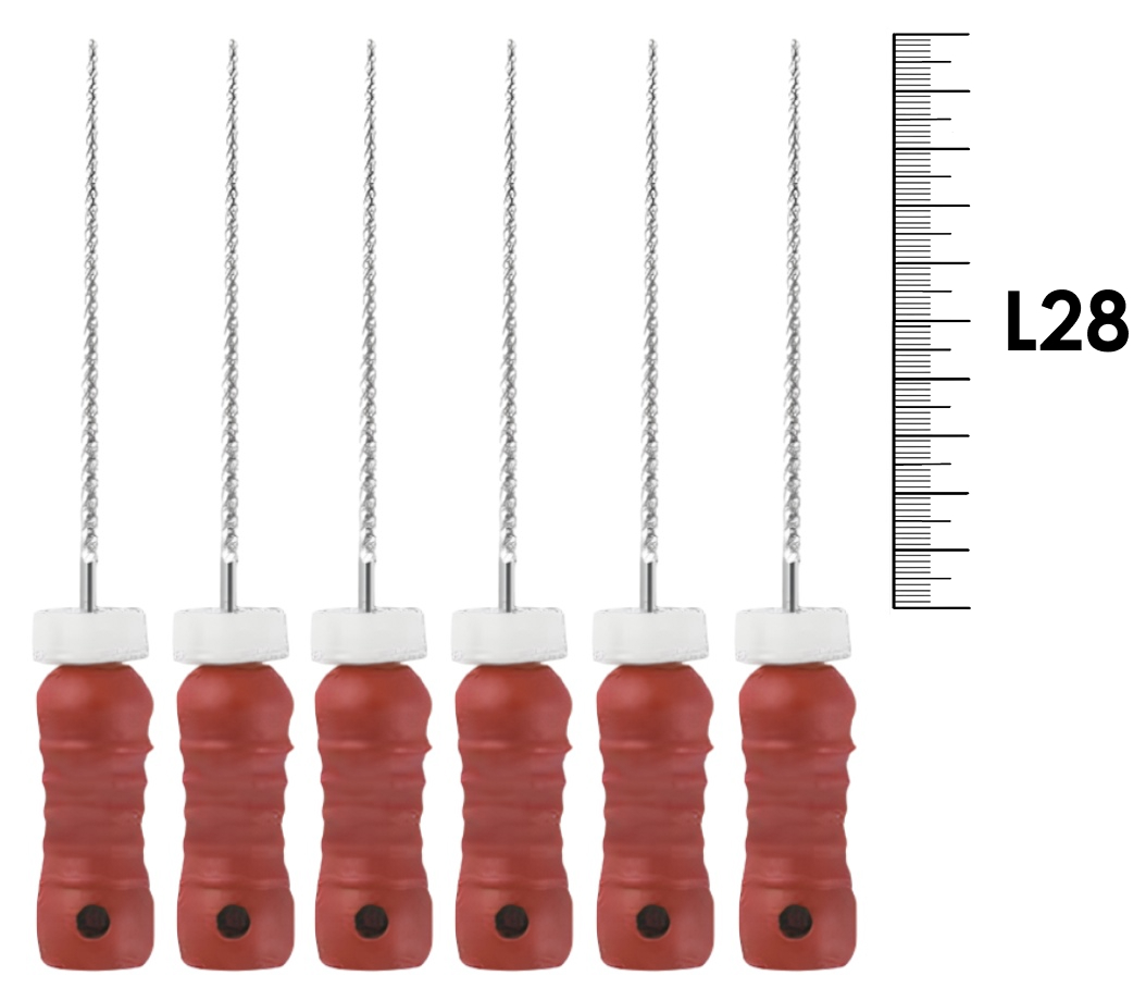K-Reamers 28мм №25 (6 шт), Dentsply Sirona - ручные файлы, каналорасширители