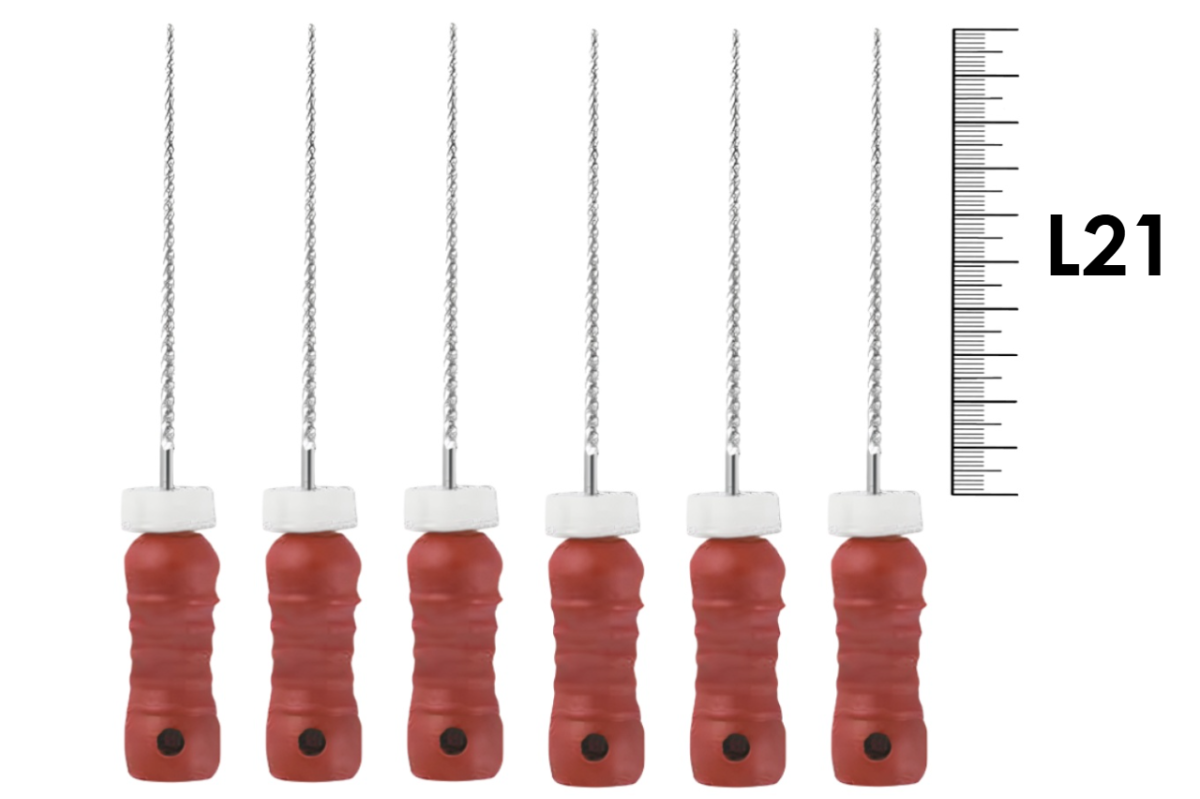 K-File ReadySteel 21мм №110 (6 шт), Dentsply Sirona - ручные файлы, каналорасширители, в стерильном блистере