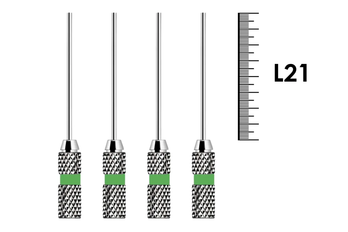 Finger Plugger 21мм №1 (4 шт), Dentsply Sirona - уплотнитель гуттаперчи для вертикальной конденсации, ручной, нержавеющая сталь