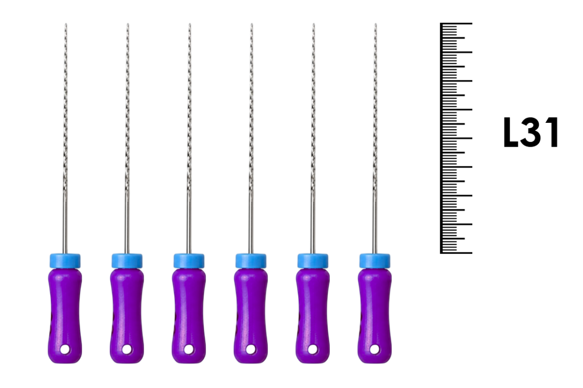 K-Reamer 31мм №10 (6 шт), Dentsply Sirona - ручные файлы, каналорасширители, нержавеющая сталь