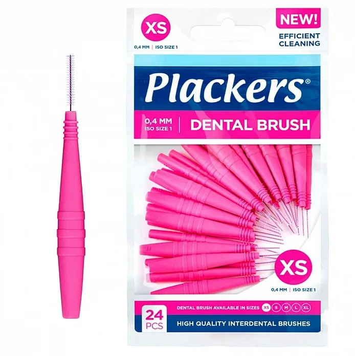 Набор ёршиков Plackers Dental Brush XS (0,4 мм), 24 шт