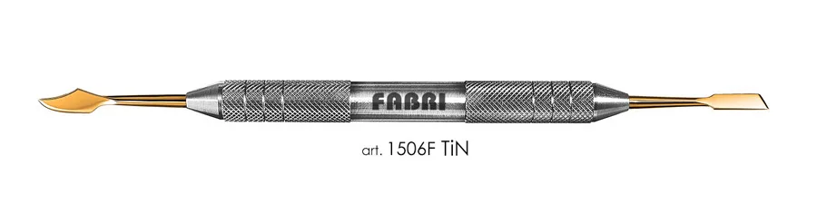Скальпель 1506F TiN, ручка d 10 мм, Fabri - двусторонний, покрытие нитрид титана