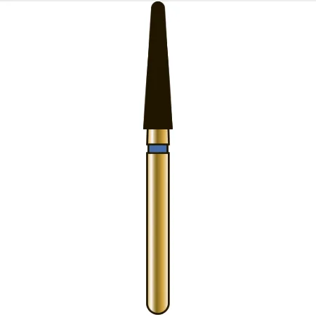 G856 конический с закругленным торцом, длина 9 мм, ISO 021, хвостовик FG ISO 314, зернистость 150, черное кольцо (5 шт.), Diatech - бор алмазный