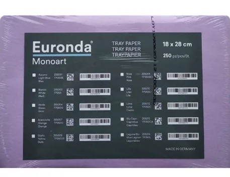 Салфетки для подносов автоклавируемые 18 x 28 см, лиловые (250 шт.), Euronda