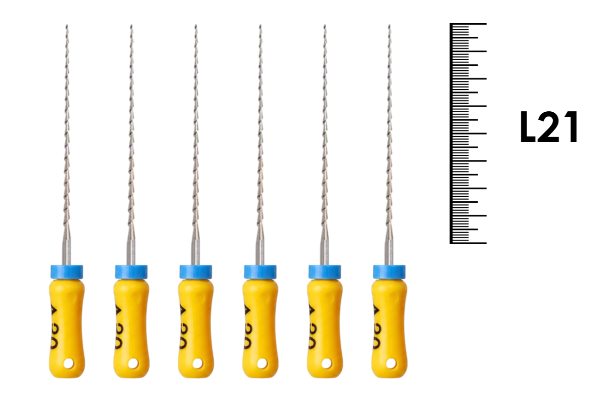 K-Reamer 21мм №20 (6 шт), NIC - ручные файлы, каналорасширители