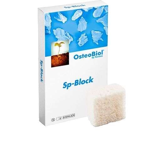 Osteobiol Sp-Block (конский) 10х10х20мм - Высушенный губчатый костный блок с коллагеном