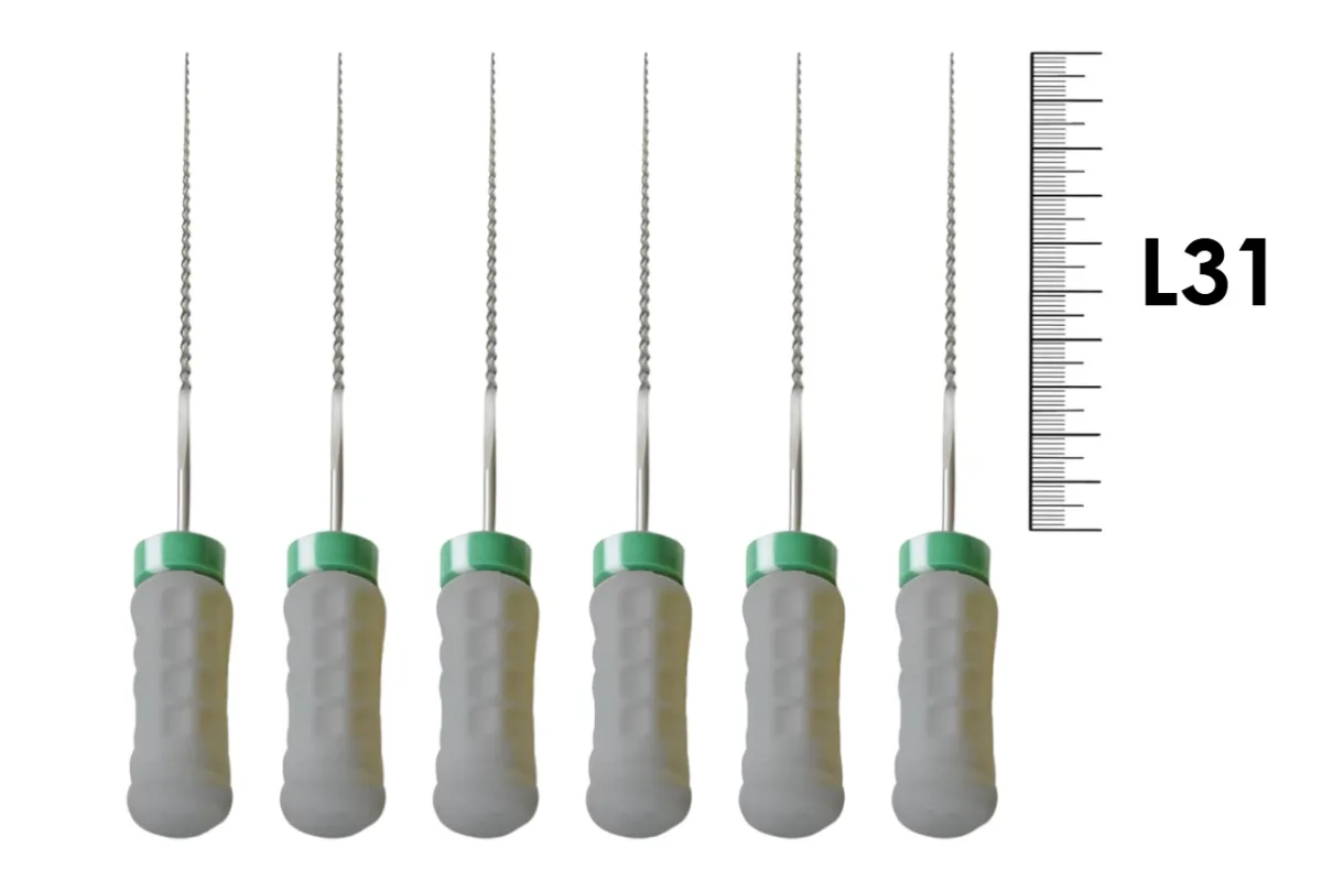 FlexoReamer Senseus 31мм №08 (6 шт), Dentsply Sirona - ручные файлы, гибкие, с эргономичной ручкой