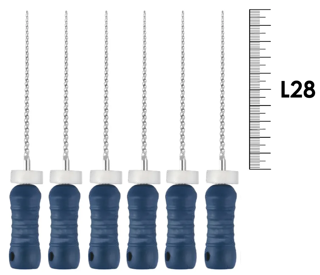 K-Reamers 28мм №60 (6 шт), Dentsply Sirona - ручные файлы, каналорасширители
