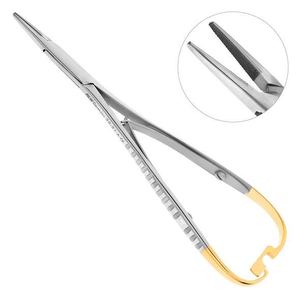 Иглодержатель хирургический Mini-Head Lichtenberg TC, 14см 20-21A*
