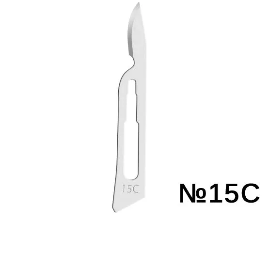 Лезвия для скальпеля одноразовые № 15C Steeluxe (100 шт ) Apexmed