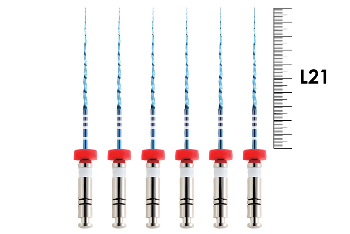 UltraFiles Blue (Heat Activation) 21мм .02 №15 (6 шт), Еврофайл - машинные файлы, никель-титан