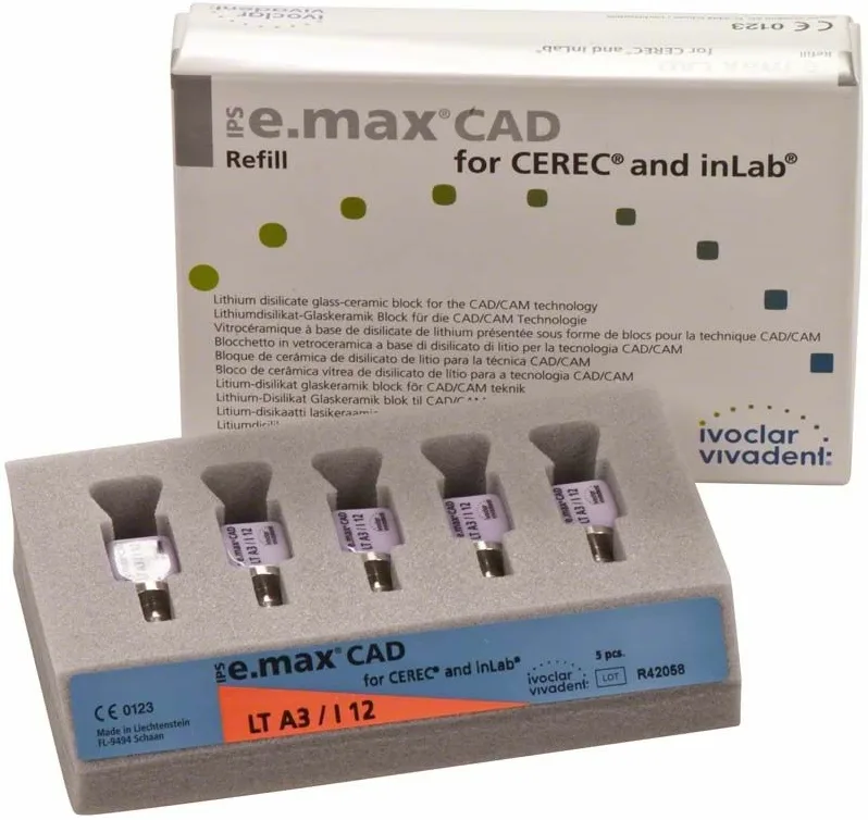 Блоки IPS e.max CAD CEREC/inLab LT A3 I12 5 шт.