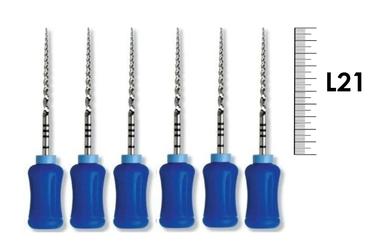 ProTaper Univ. Hand use F3/21мм 6 шт. - ручной файл с прогрессирующей конусностью (синий).