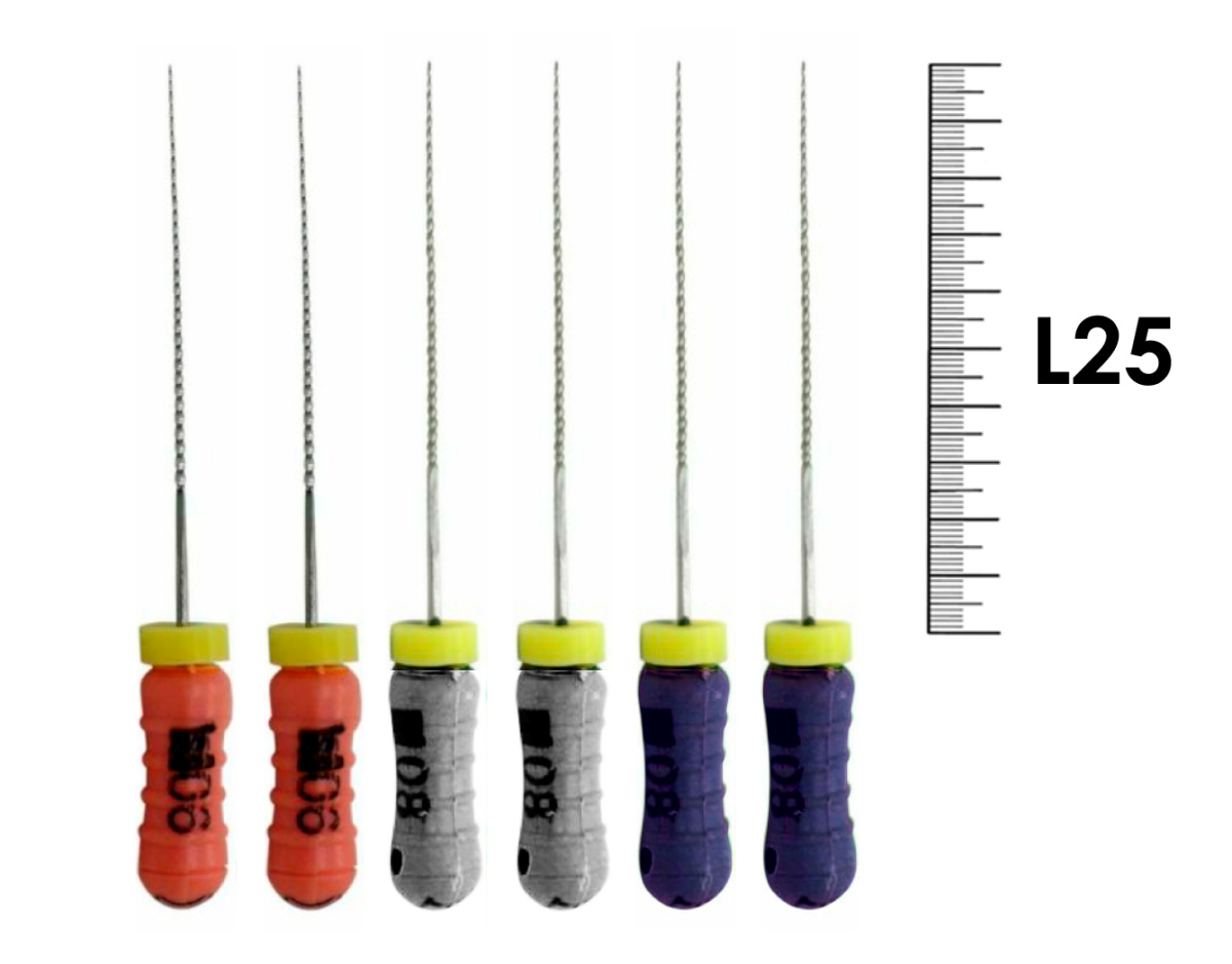 K-Reamer Pro-Endo 25мм №06-10 (6 шт), VDW - ручные файлы, каналорасширители, ассорти