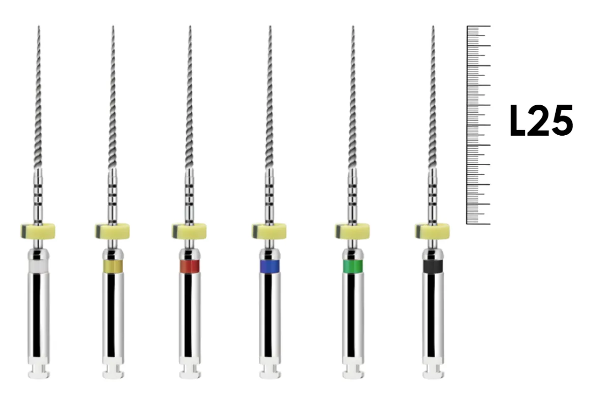 ProFile RA 25мм .04 №45-90 ассорти (6 шт), Dentsply Sirona - машинные файлы, каналорасширители, никель-титан