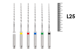 K-Reamer Torpan RA 25мм №15-40 (6 шт), Dentsply Sirona - машинные файлы, дрильборы, нержавеющая сталь, ассорти
