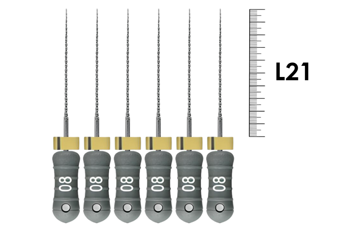 C+File 21мм №008 (6 шт), Dentsply Sirona - ручные файлы, в стерильном блистере