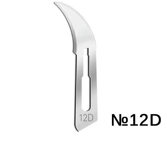 Лезвия для скальпеля одноразовые № 12D Steeluxe (100 шт ) Apexmed