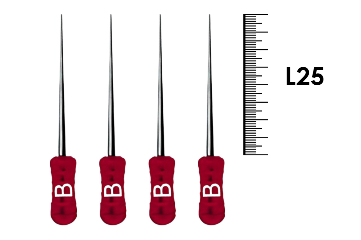 Finger Spreader L25 tapered NiTi B (4 шт), Dentsply Sirona - уплотнитель гуттаперчи для латеральной конденсации, ручной, нержавеющая сталь