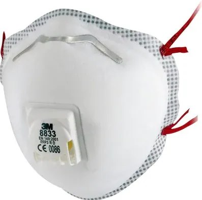 3M™ 8833 Противоаэрозольная Фильтрующая Полумаска класс защиты FFP3 NRD, с клапаном выдоха, с обтюратором