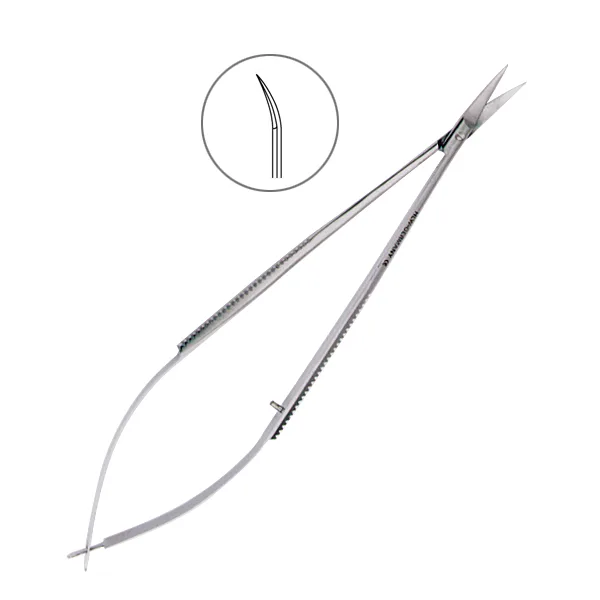 Ножницы микрохирургические изогнутые Castroviejo,140 мм 19-23*