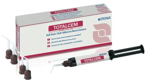 TotalCem, прозрачный (8 г (5 мл) + 10 насадок + 10 канюль), Itena - цемент композитный для постоянной фиксации