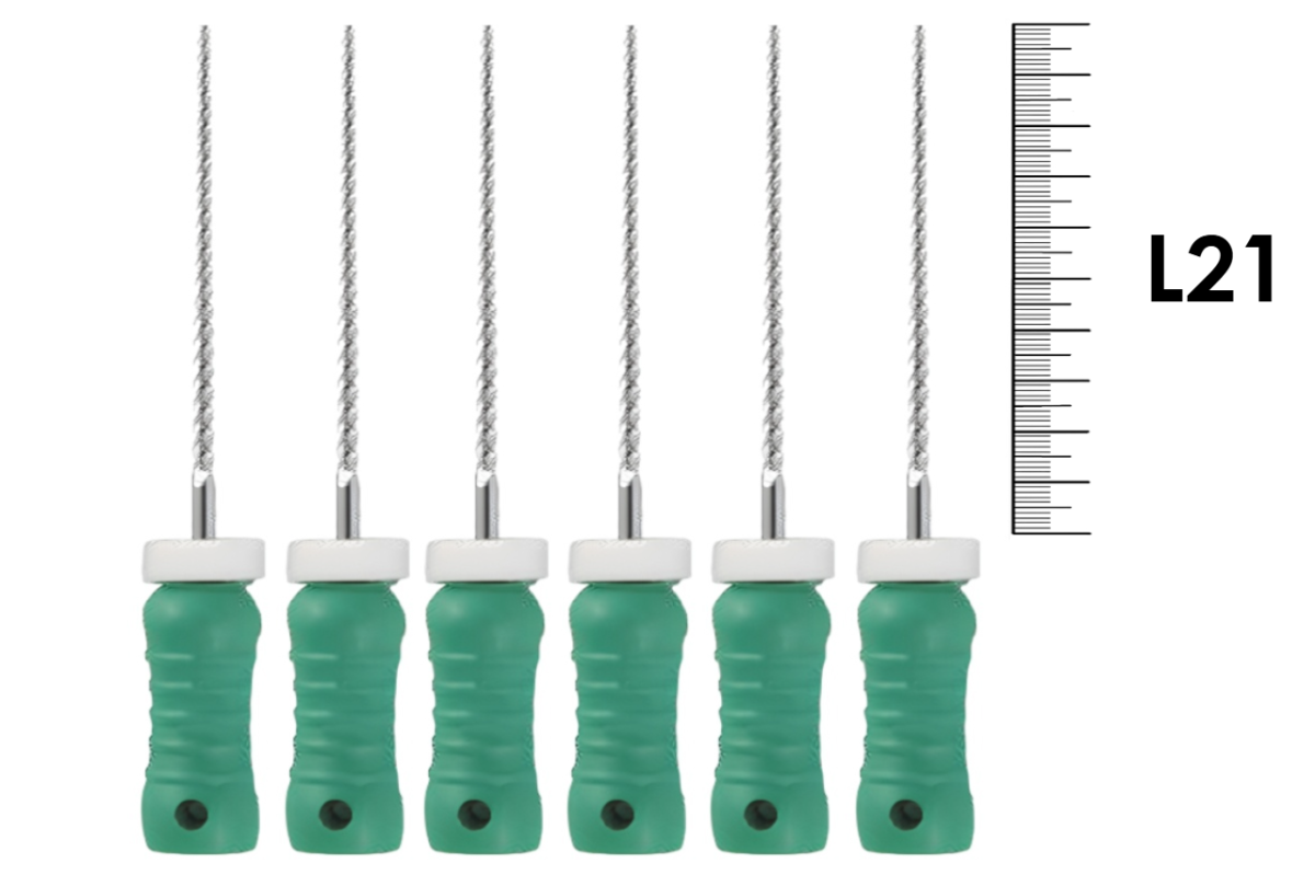 K-File ReadySteel 21мм №130 (6 шт), Dentsply Sirona - ручные файлы, каналорасширители, в стерильном блистере