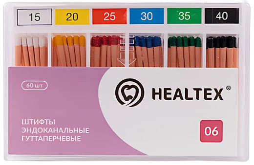 Штифты гуттаперчевые Healtex .06, размер 30 (60 шт.)
