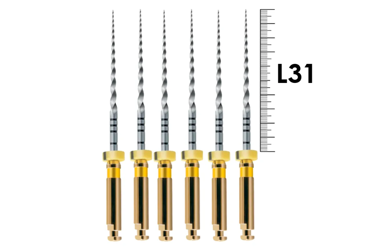 ProTaper Universal 31мм F1 (6 шт), Dentsply Sirona - машинные файлы, желтые