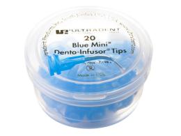 Blue Mini Dento-Infusor Tips, канюли с кисточкой - (1 х 20шт.)