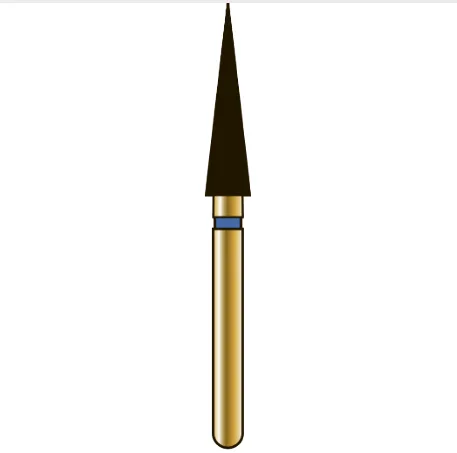 G859 игловидный (пика), длина 10 мм, ISO 024, хвостовик FG ISO 314, зернистость 15, белое кольцо (5 шт.), Diatech - бор алмазный