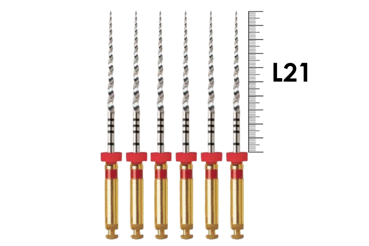 ProTaper Universal 21мм F2 (6 шт), Dentsply Sirona - машинные файлы, красные