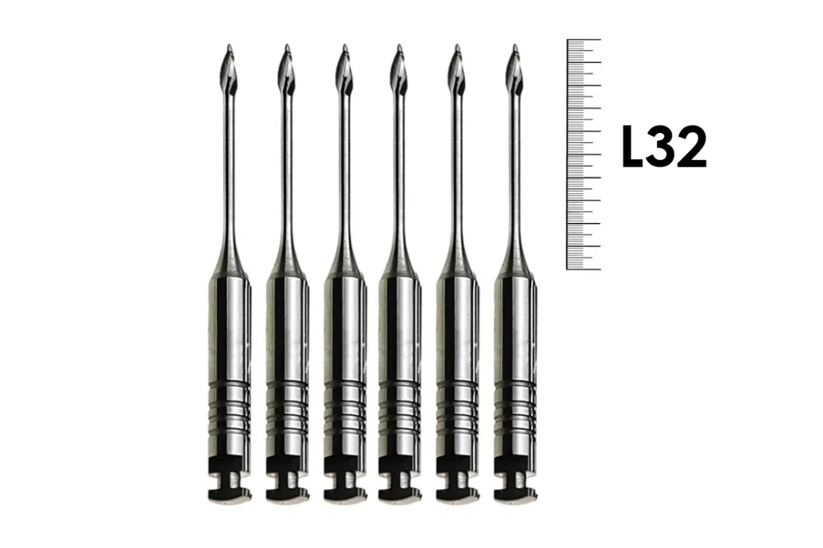 Gates Drills 32мм №4 (6 шт), Mani - дрильборы для вскрытия устья каналов, развертка