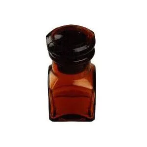 Баночка стеклянная с крышкой квадратная, янтарная (10 мл), DiaDent