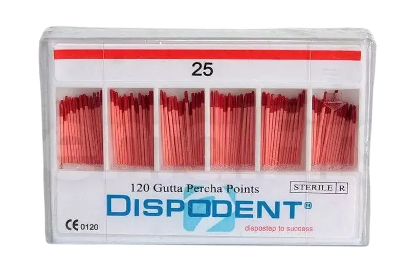 Штифты гуттаперчевые - .02, №45-80 (120 шт.), Dispodent