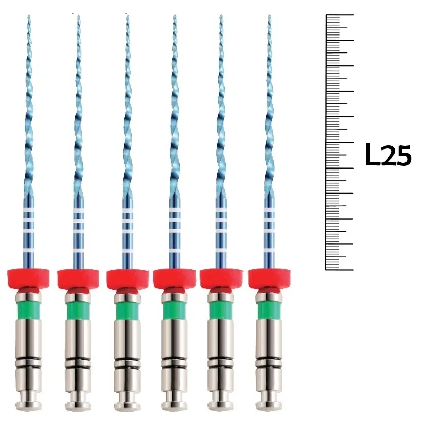 UltraFiles Blue (Heat Activation) 25мм .06 №35 (6 шт), Еврофайл - машинные файлы