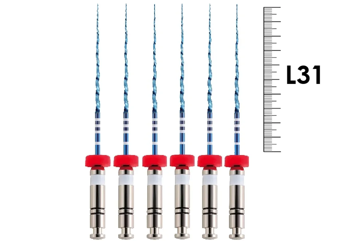 UltraFiles Blue (Heat Activation) 31мм .02 №15 (6 шт), Еврофайл - машинные файлы, никель-титан