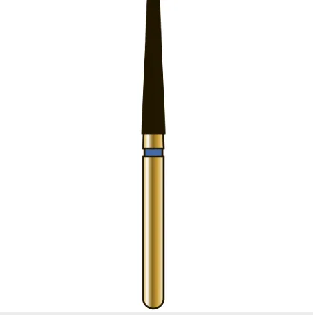 G848 конический с плоским торцом, длина 10 мм, ISO 018, хвостовик FG ISO 314, зернистость 150, черное кольцо (5 шт.), Diatech - бор алмазный