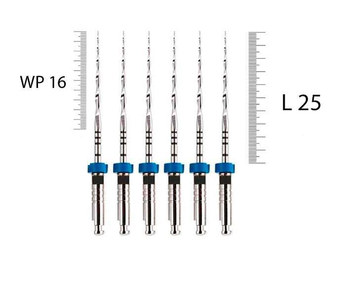 Mtwo 25мм, 04, N40 (6 шт), VDW - тейпер, WP 16